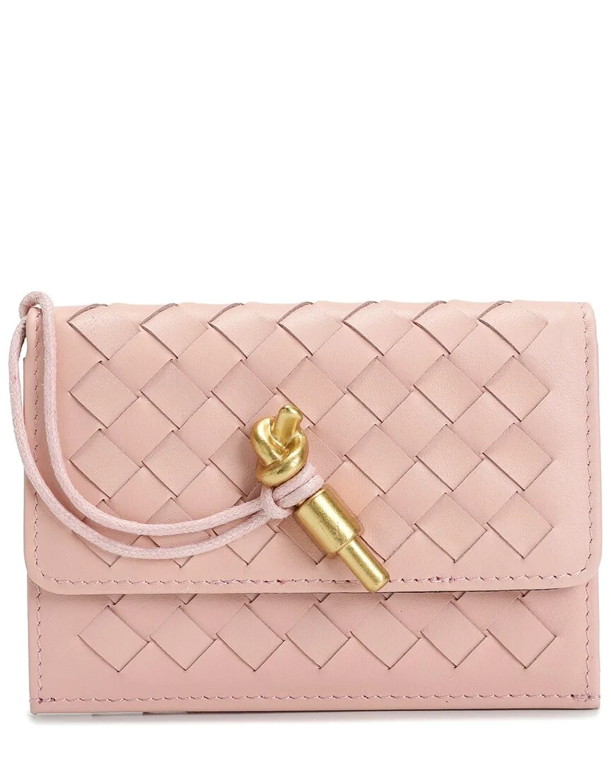 Woven Leather Card Wallet by Tiffany & Fred Paris