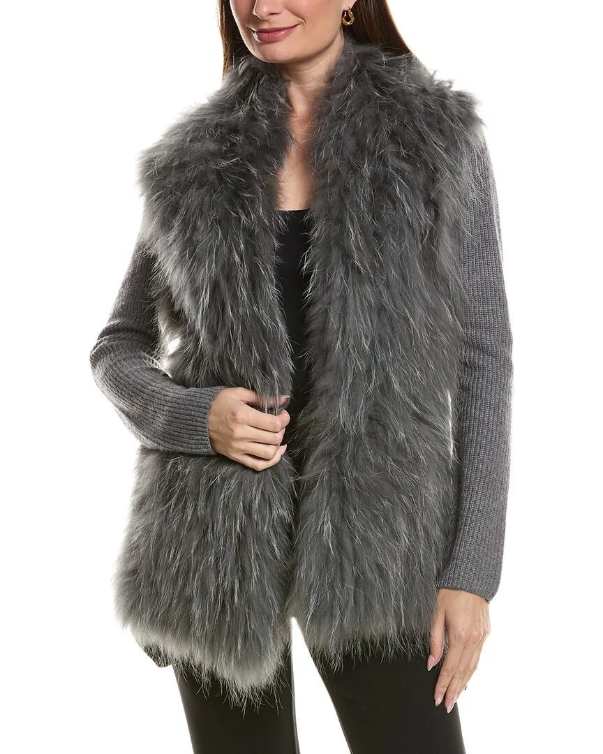 Evie Silver Wool & Cashmere-Blend Cardigan by Tyler Be