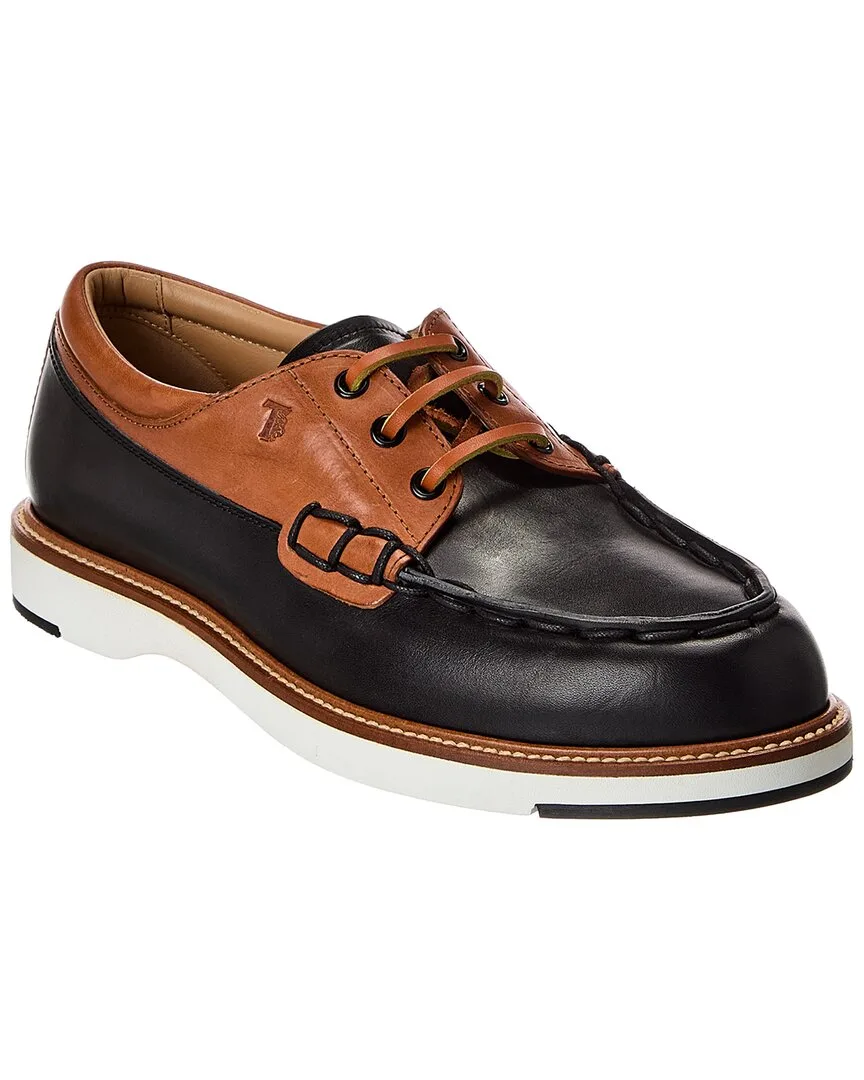 Leather Boat Shoe by Tod's
