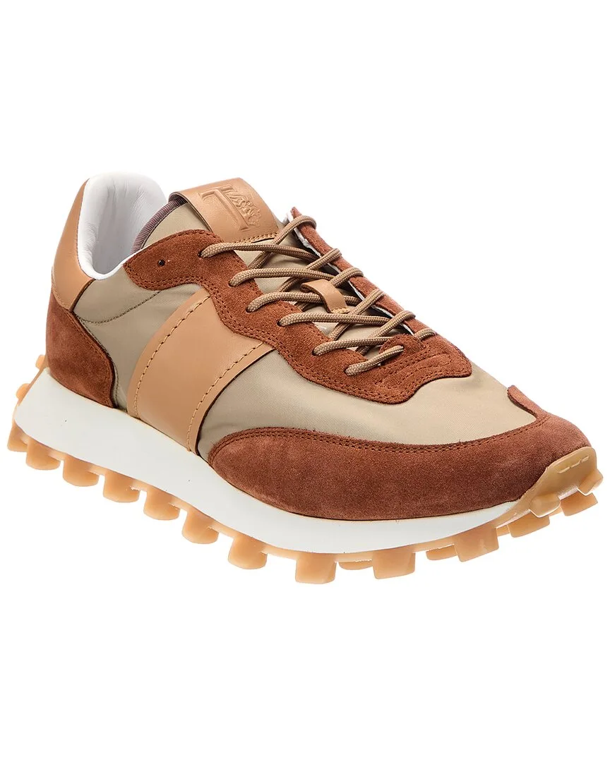 Suede, Leather & Nylon Sneaker by Tod's