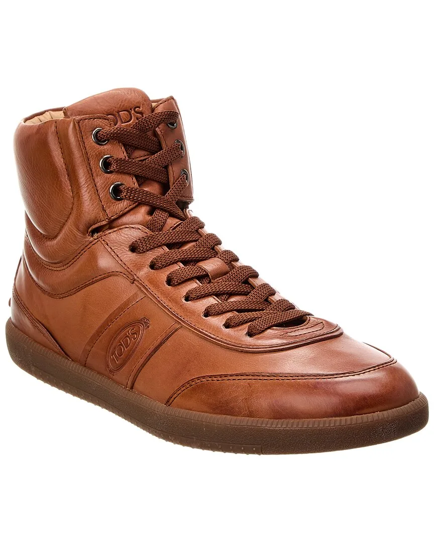 Leather High-Top Sneaker by Tod's