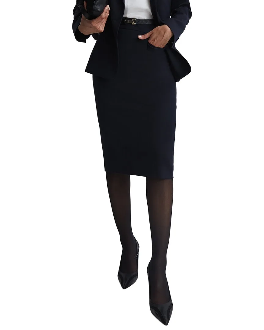 Haisley Tailored Wool-Blend Skirt by Reiss
