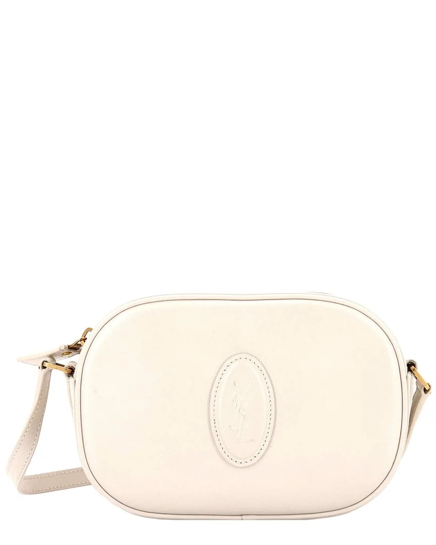 White Leather Le 61 Camera Bag (authentic Pre-Loved) by Saint Laurent