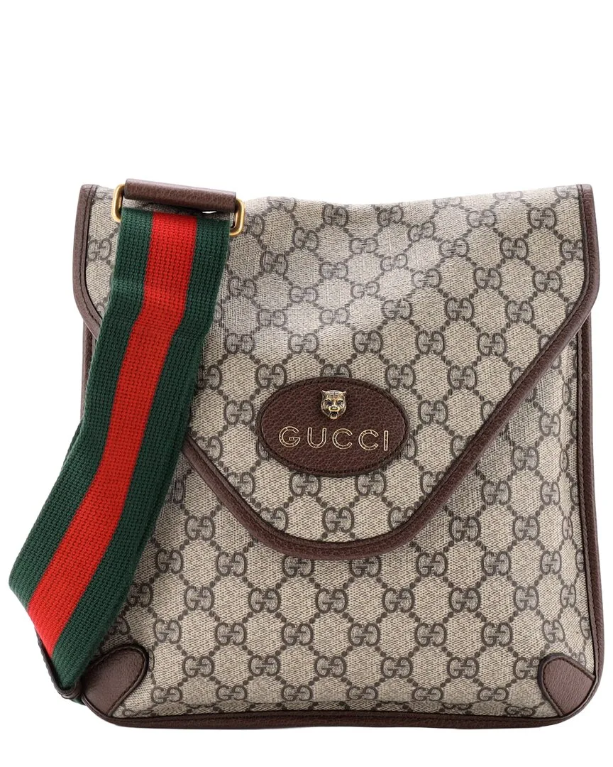 Brown Gg Coated Canvas Neo Vintage Envelope Messenger Medium (authentic Pre-Loved) by Gucci