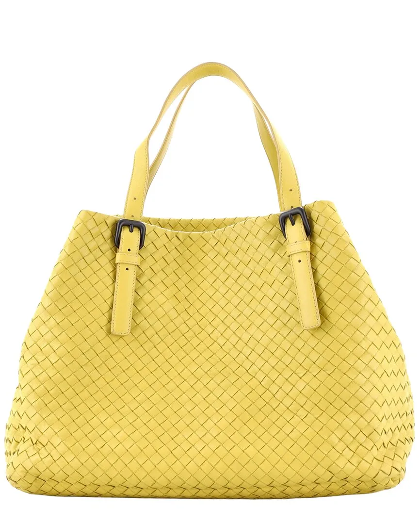 Yellow Intrecciato Nappa A-Shape Tote Large (authentic Pre-Loved)
