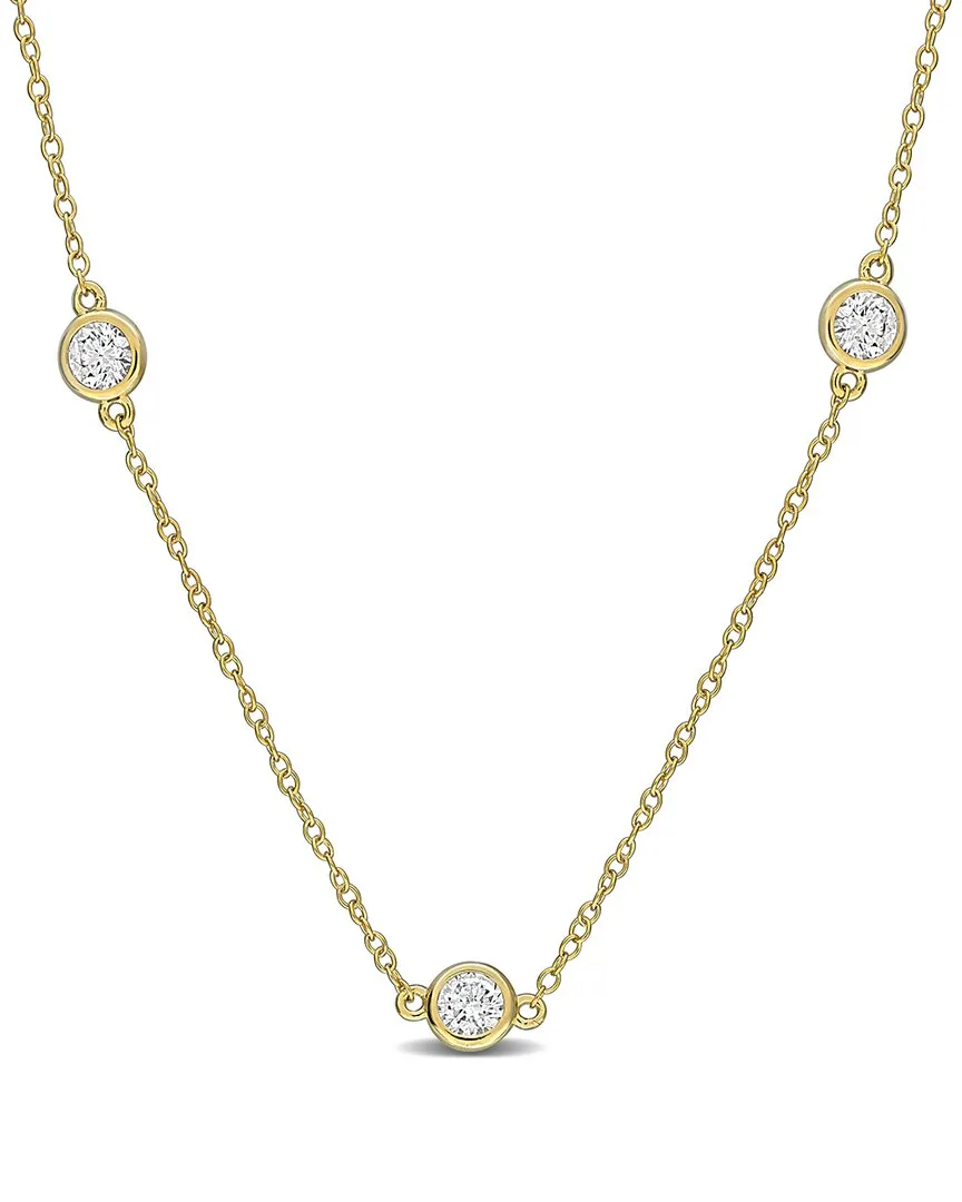 1.00 ct. tw. Lab-Grown Diamond Plated Silver Necklace