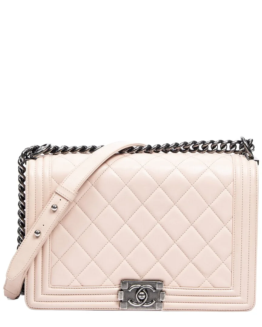 Pink Quilted Lambskin Leather New Medium Boy Flap (authentic Pre-Loved) by CHANEL