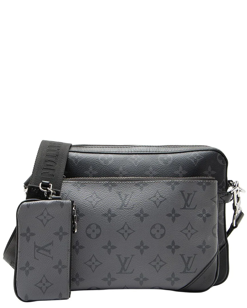 Black & Grey Coated Canvas Trio Messenger (authentic Pre-Loved) by Louis Vuitton