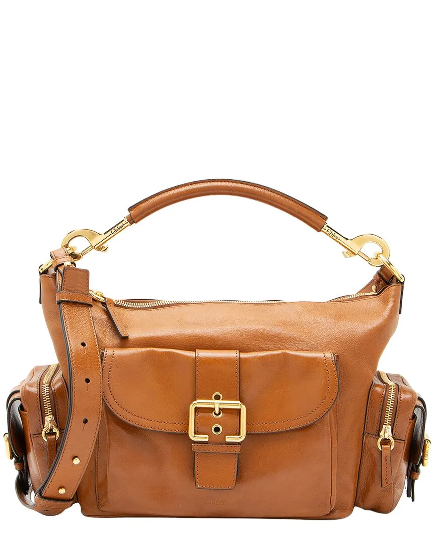Brown Shiny Leather Medium Camera Bag (authentic Pre-Loved) by Chloé
