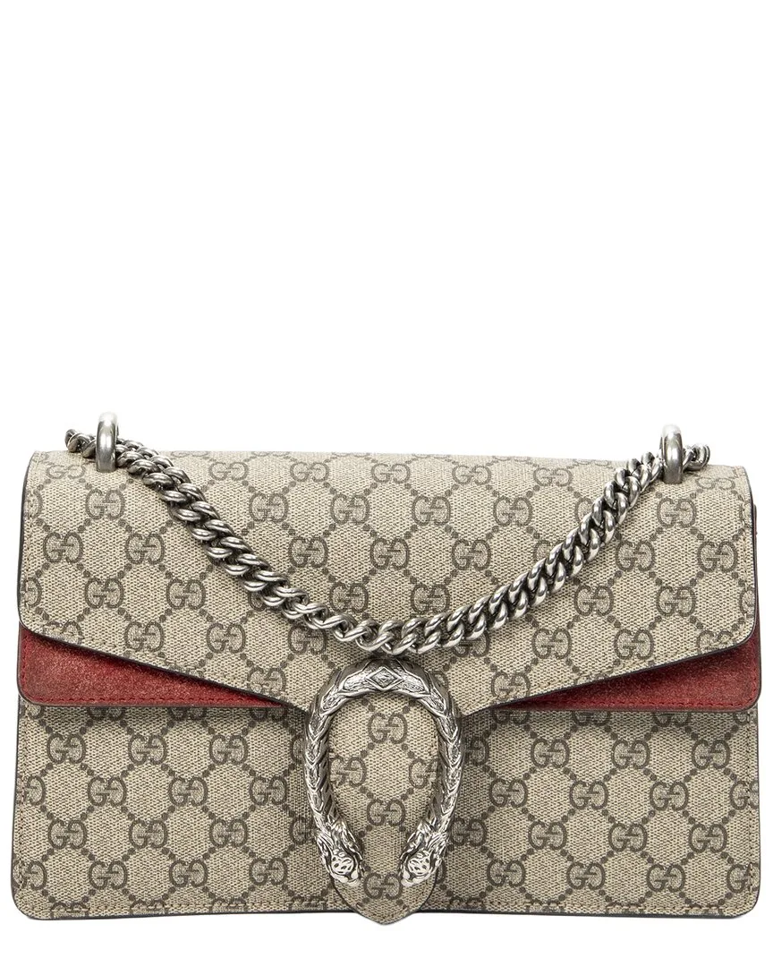 Red & Beige Gg Supreme Canvas Small Dionysus Chain Crossbody (authentic Pre-Loved) by Gucci