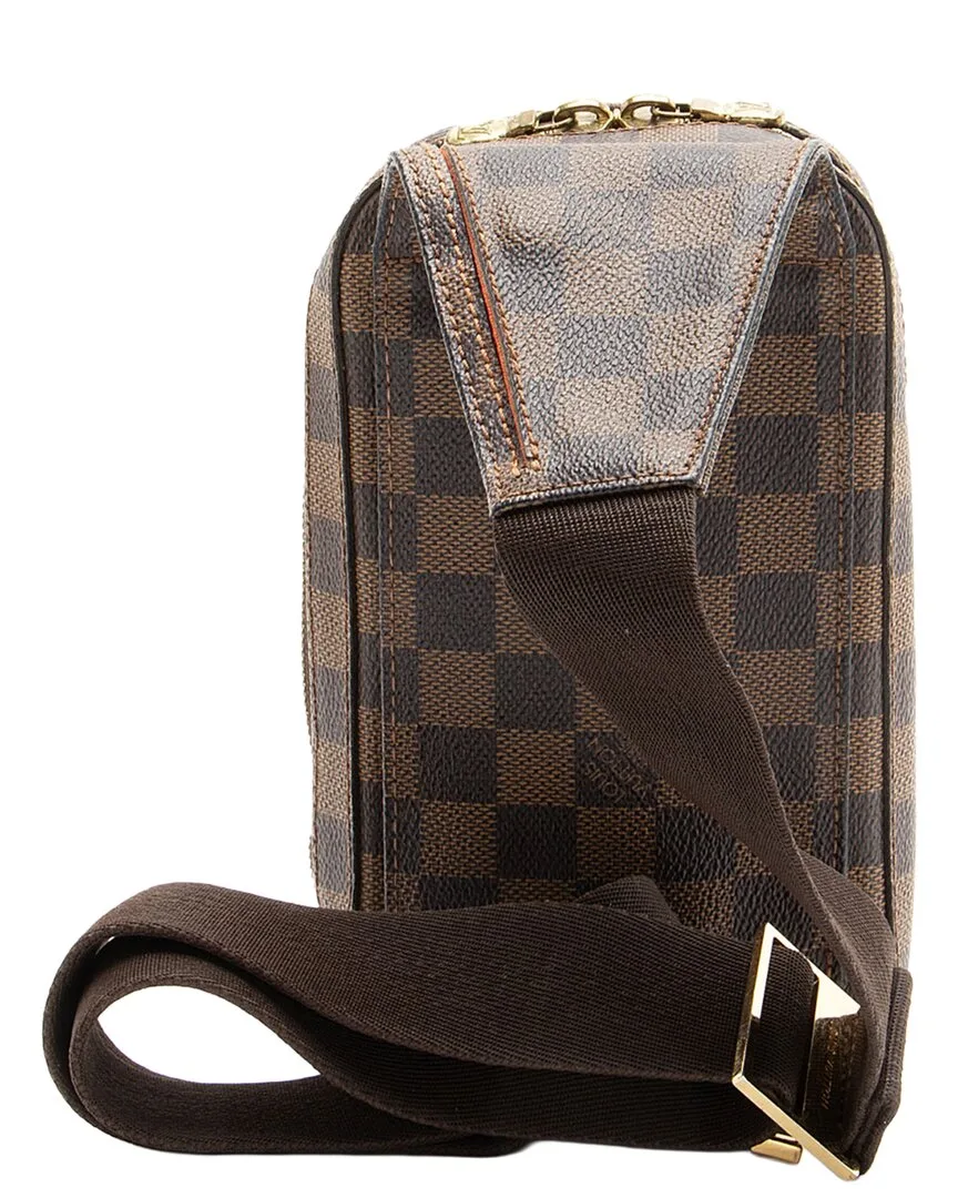 Brown Damier Ebene & Leather Geronimos Sling Bag (authentic Pre-Loved) by Louis Vuitton