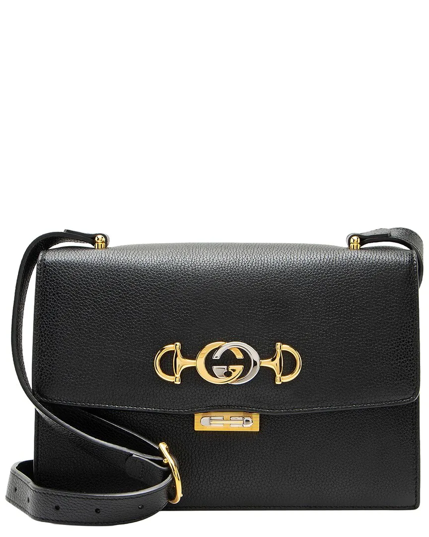 Black Grained Calfskin Zumi Small Crossbody (authentic Pre-Loved) by Gucci