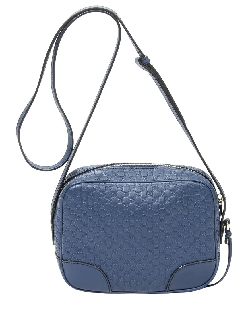 Blue Microguccissima Leather Mini Bree Crossbody (authentic Pre-Loved) by Gucci