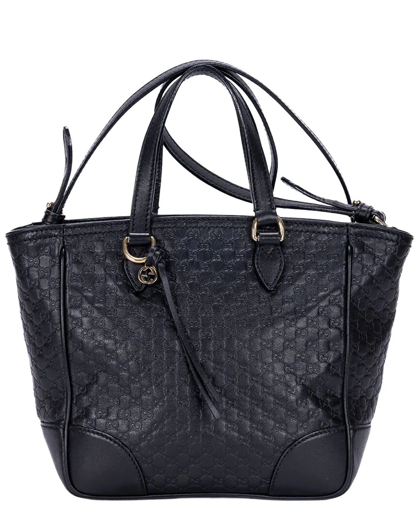 Black Guccissima Leather Bree Tote (authentic Pre-Loved) by Gucci