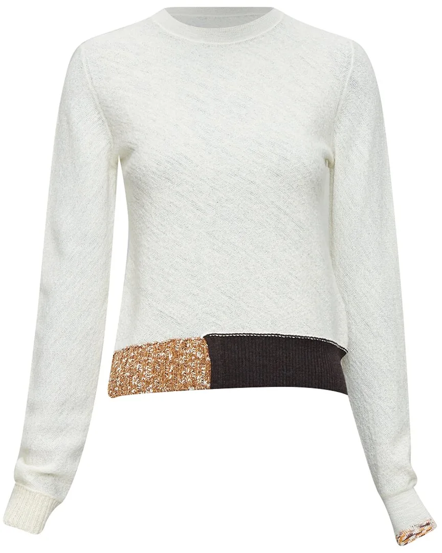 Wool Colorblock Hem Sweater (authentic Pre-Loved) by Celine