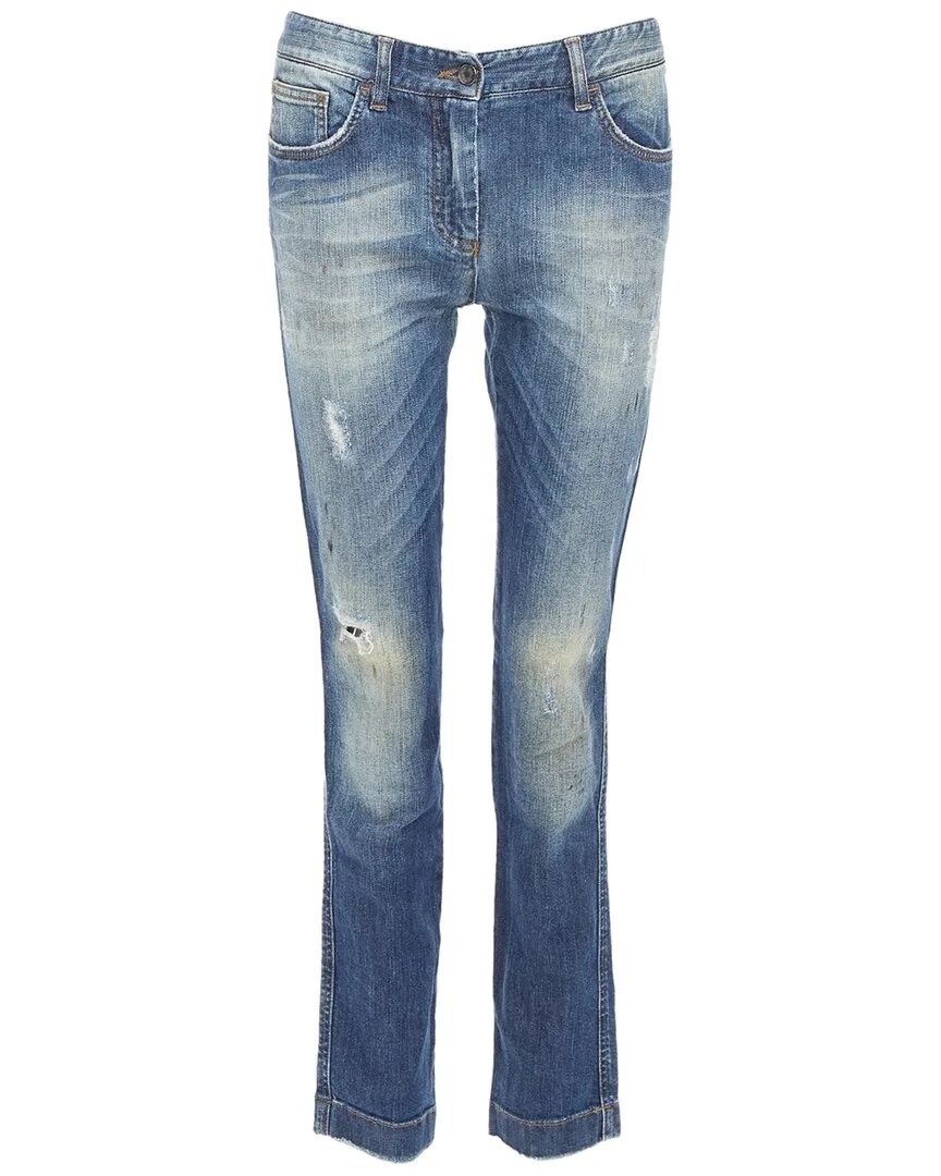 Logo Plate Denim Jean (authentic Pre-Loved) by Dolce & Gabbana