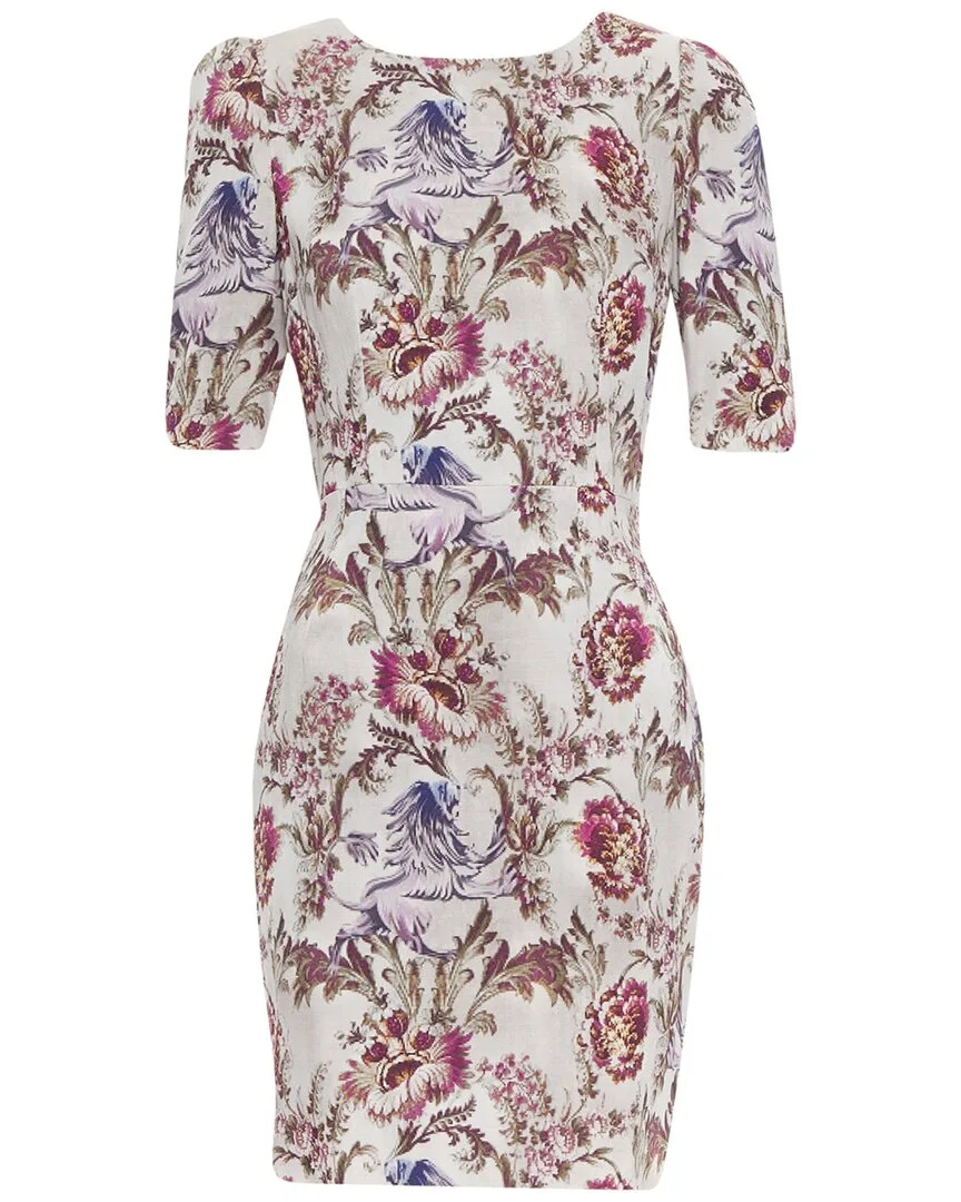 Silk Barocco Sheath Dress (authentic Pre-Loved) by Dolce & Gabbana