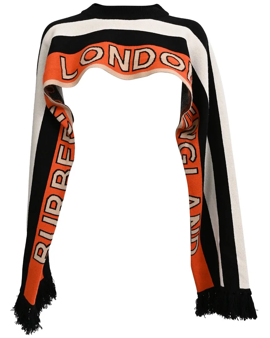 Logo Jacquard Convertible Capelet by Burberry