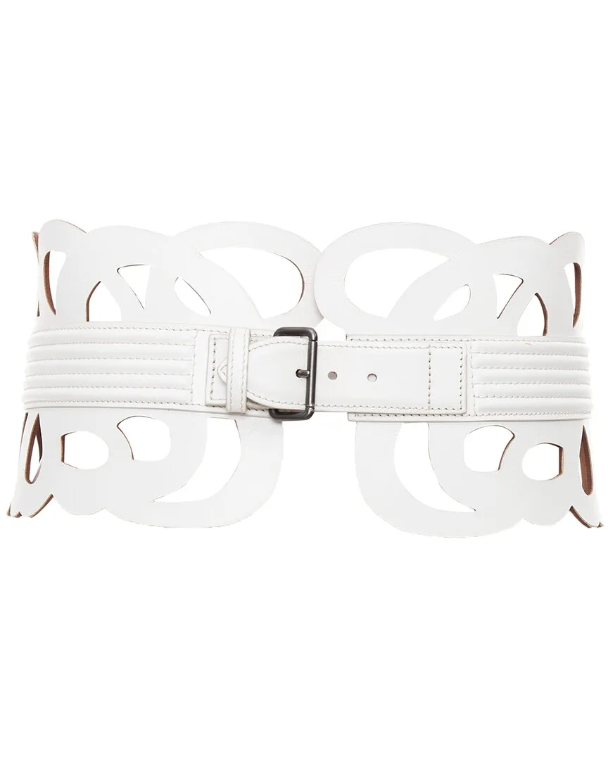 Leather Romantic Swirl Corset Belt by Alaia