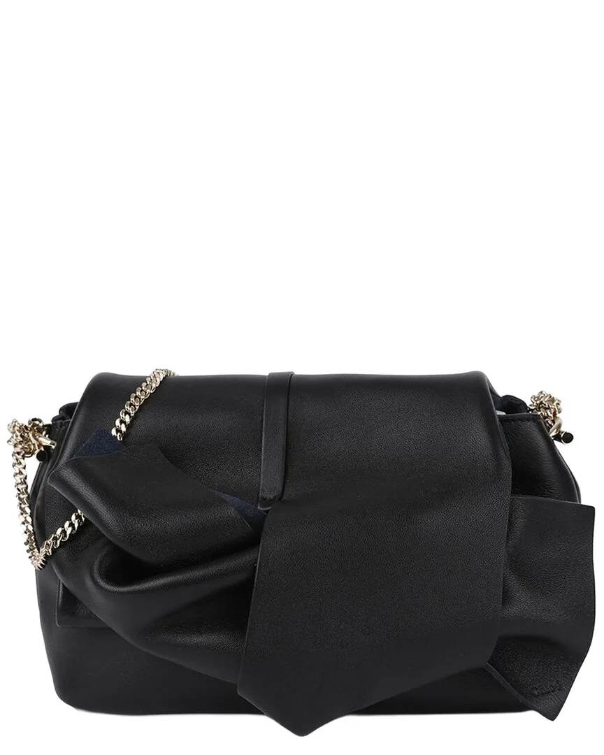 Black Leather Mini Soft Shoulder Bag by Chloé