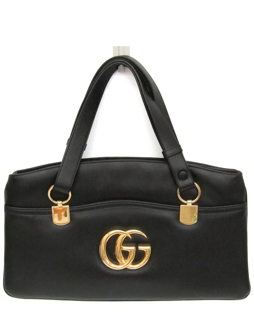 Black Leather Arli Shoulder Bag by Gucci