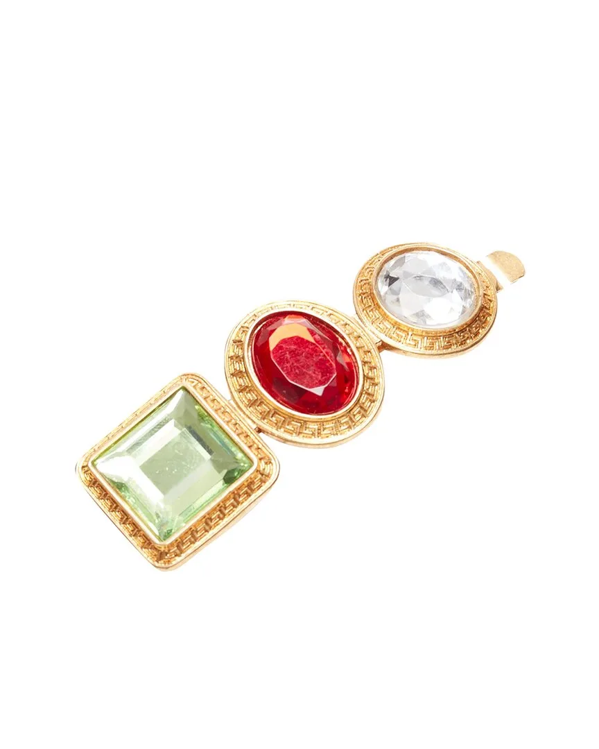 Baroque Jeweled Single Hairclip by Versace