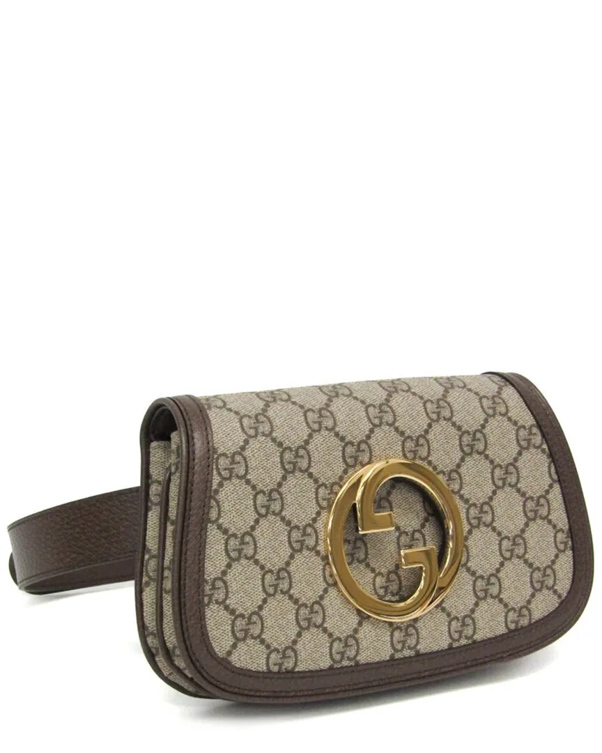 Brown & Light Beige Gg Supreme Canvas & Leather Blondie Belt Bag (authentic Pre-Loved) by Gucci