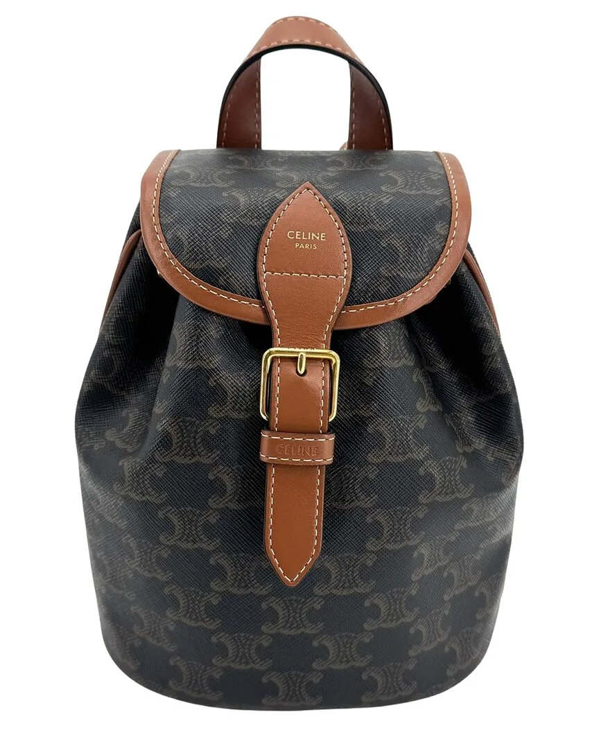 Triomphe Canvas Mini Backpack by Celine