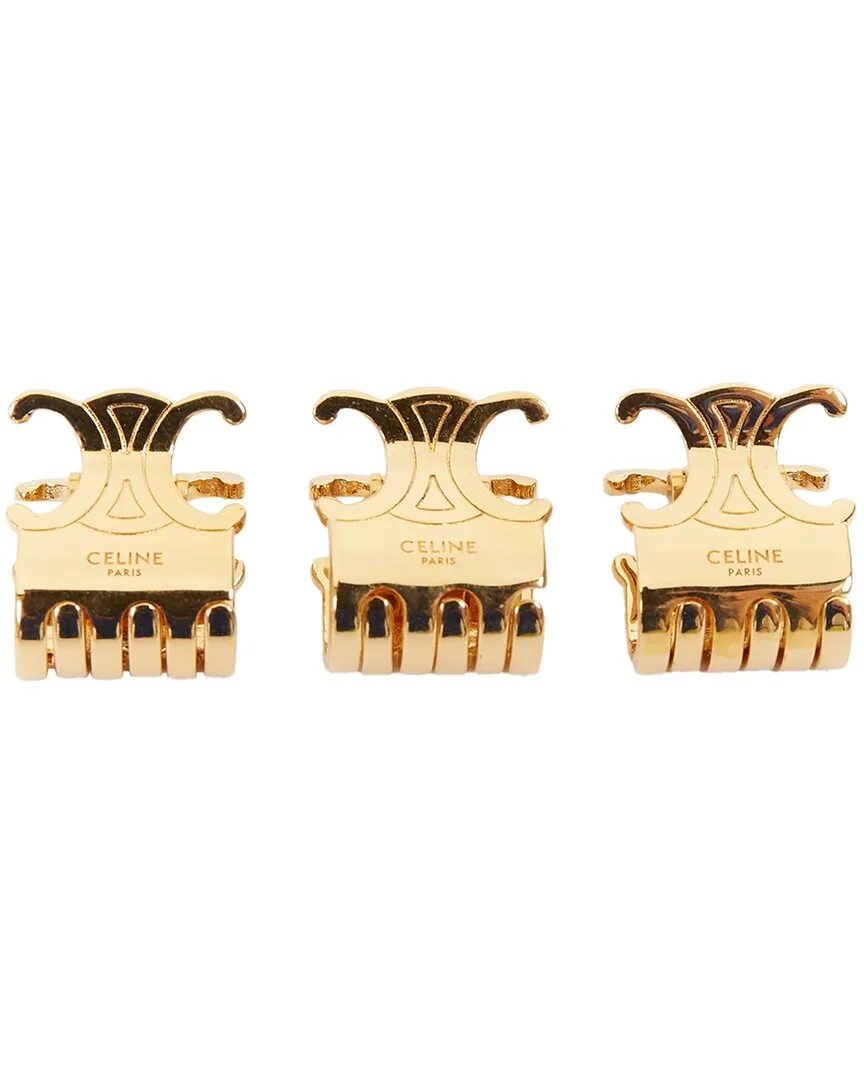 Triomphe Hair Clips (authentic Pre-Loved) by Celine