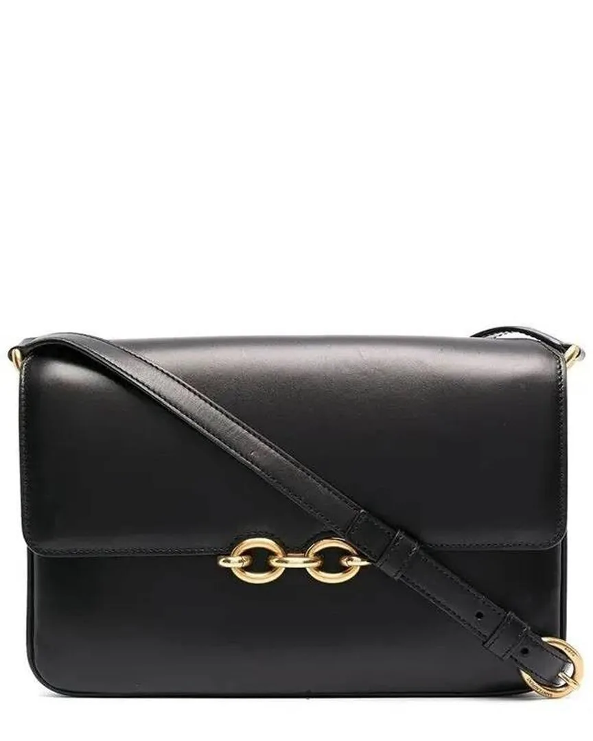 Black Calfskin Le Maillon Satchel (authentic Pre-Loved) by Saint Laurent