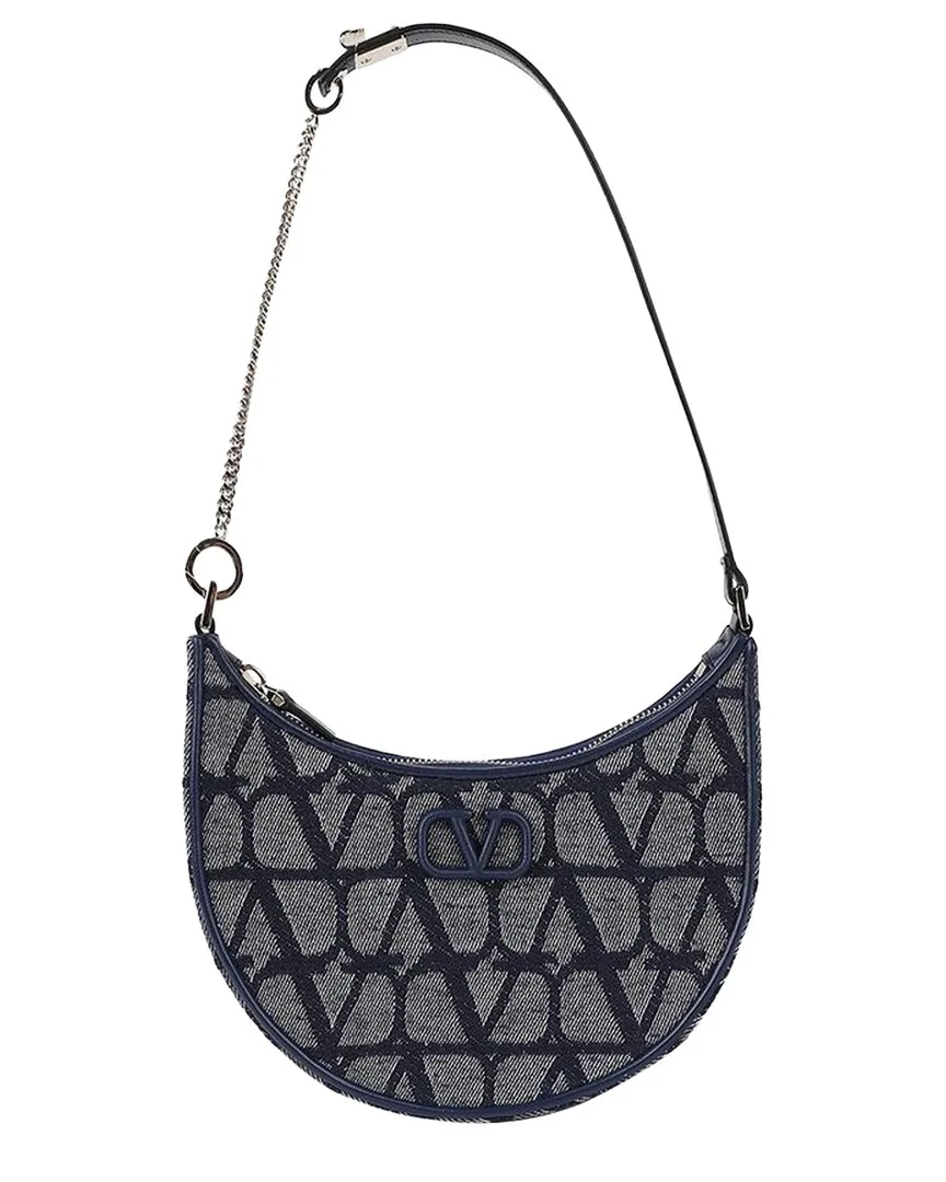 Blue Leather Mini Logo Signature Bag (authentic Pre-Loved) by Valentino