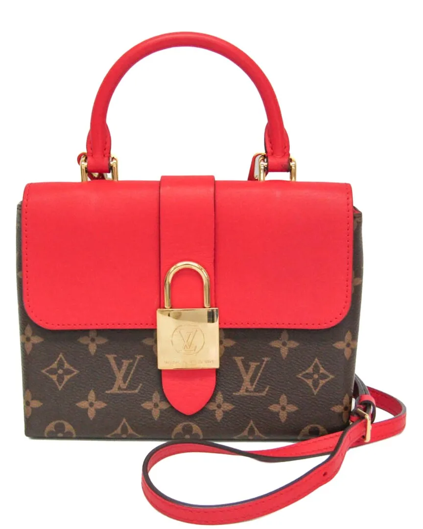 Brown & Red Monogram Canvas & Leather Rocky Bb (authentic Pre-Loved) by Louis Vuitton