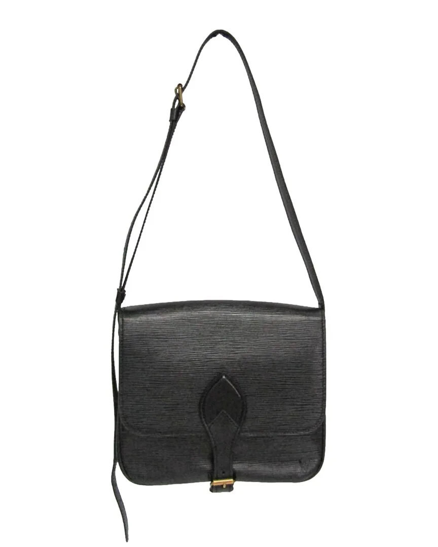 Noir Epi Leather Cartouchiere by Louis Vuitton