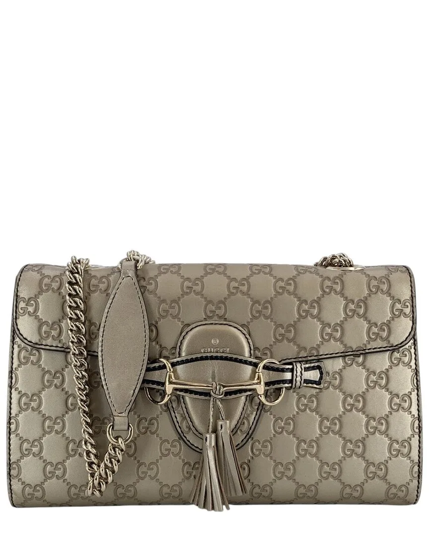 Gold Leather Emily Shoulder Bag (authentic Pre-Loved) by Gucci