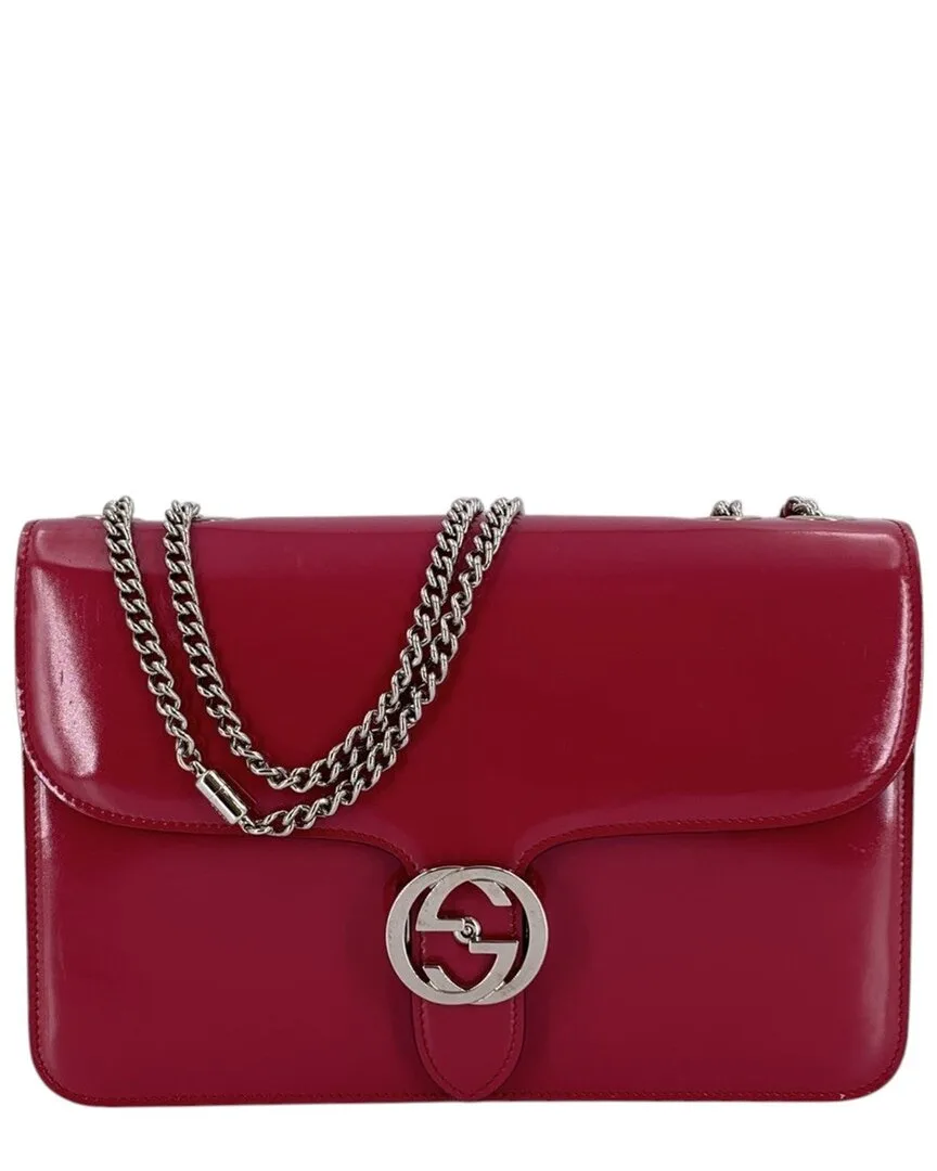 Pink Leather Interlocking G Shoulder Bag (authentic Pre-Loved) by Gucci