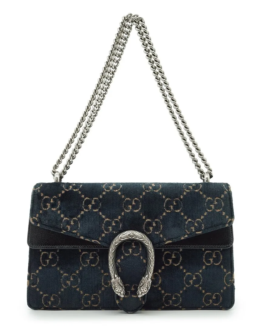 Blue Velvet Dionysus Shoulder Bag (authentic Pre-Loved)