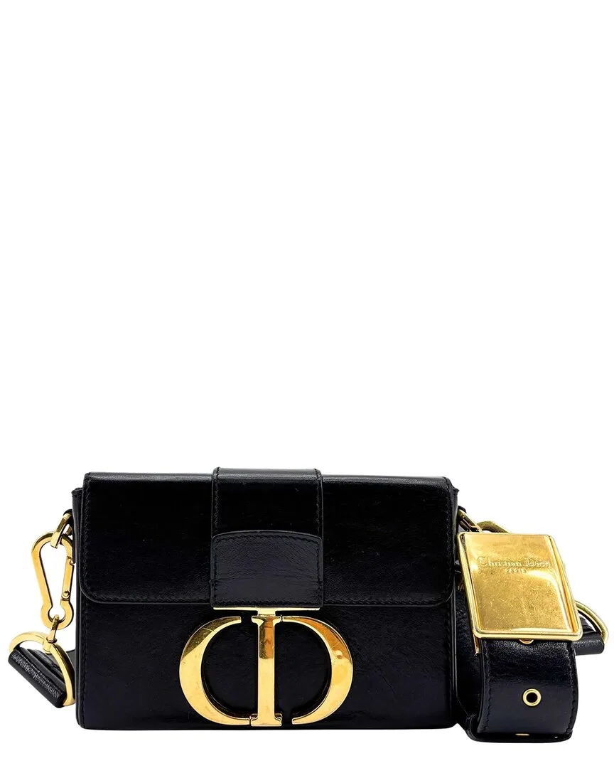 Black Calfskin 30 Montaigne Box Bag (authentic Pre-Loved) by Dior