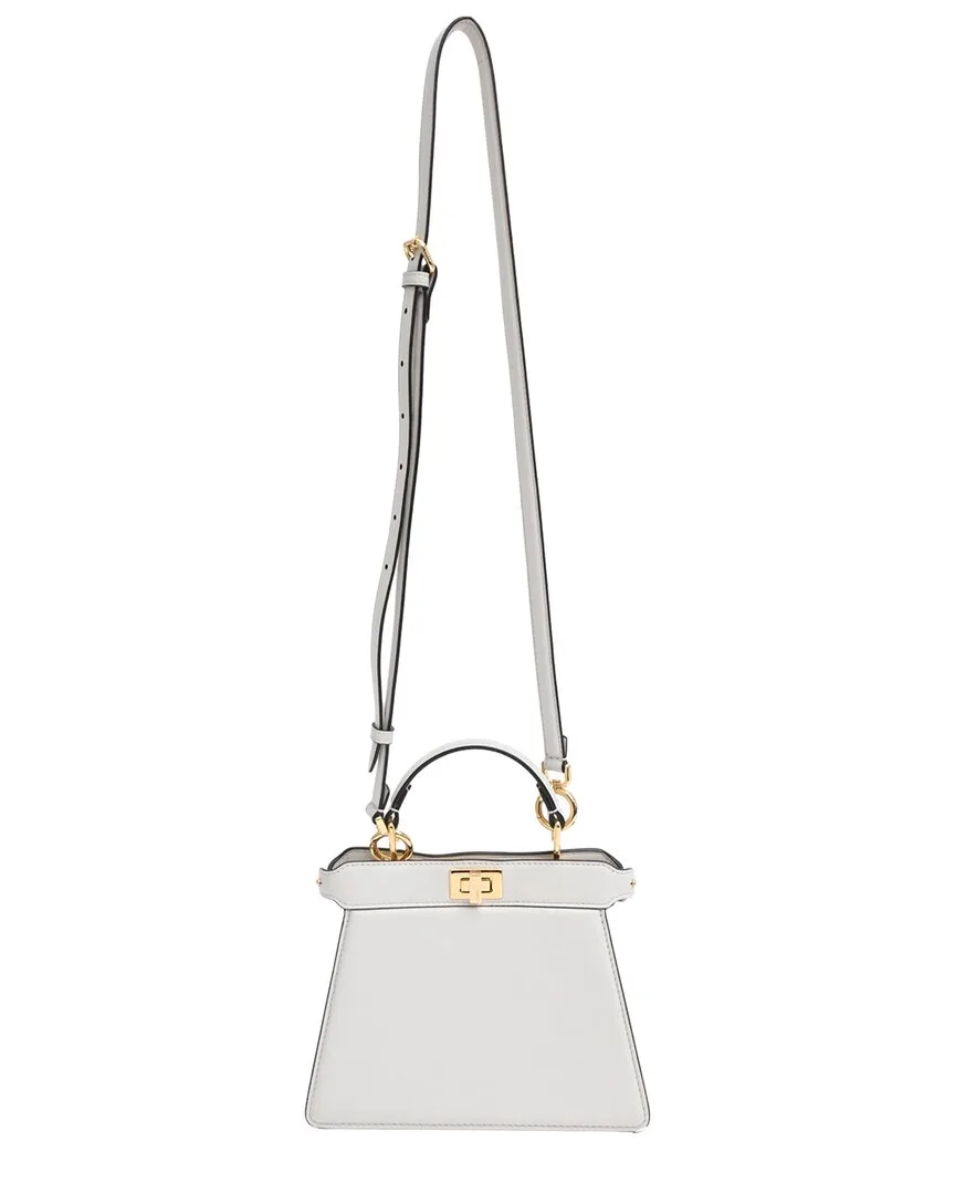 Grey Lambskin Leather Petite Peekaboo I See U Top Handle Bag (authentic Pre-Loved) by FENDI