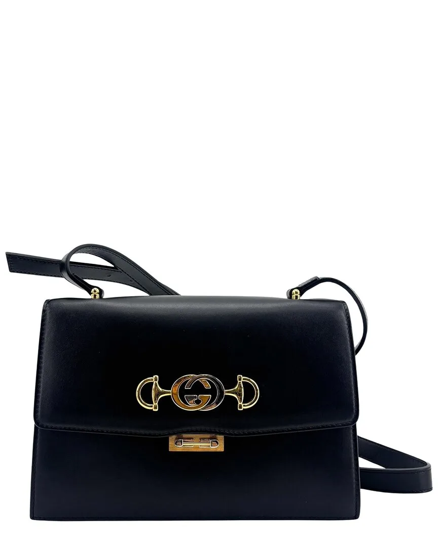 Black Leather Zumi Small Shoulder Bag (authentic Pre-Loved)
