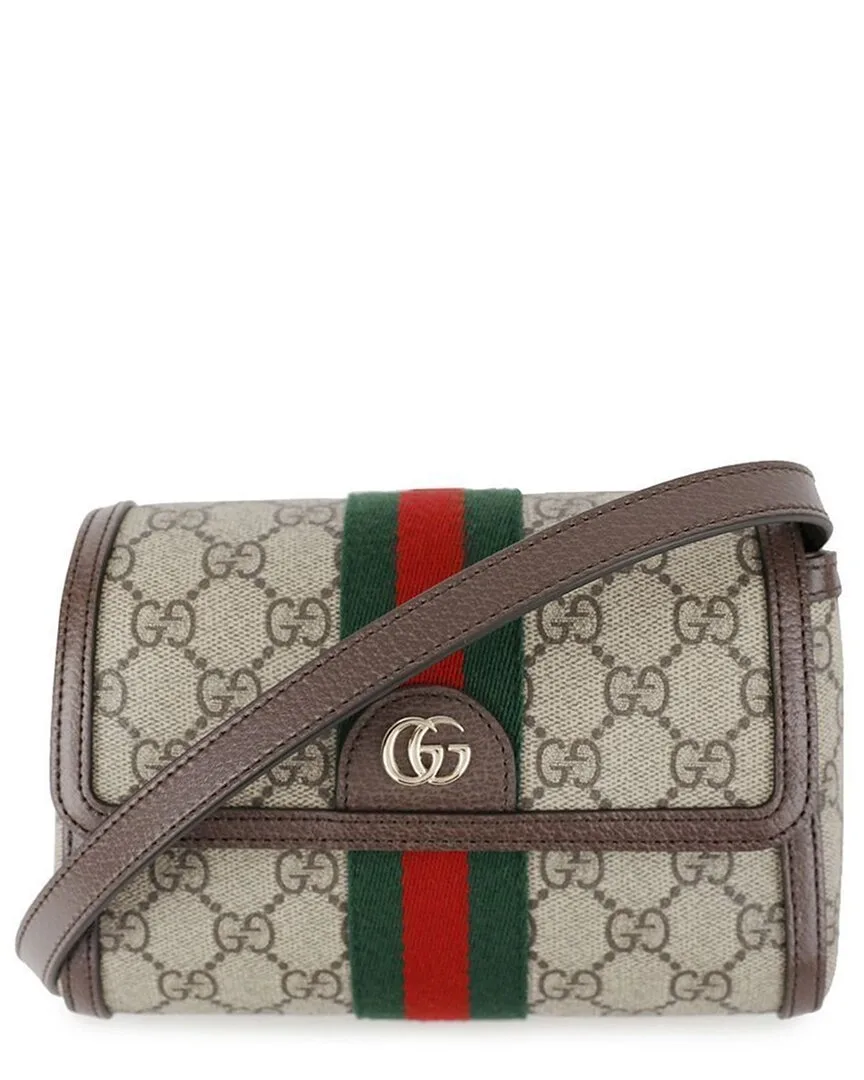 Brown Canvas Ophidia Mini Shoulder Bag (authentic Pre-Loved) by Gucci