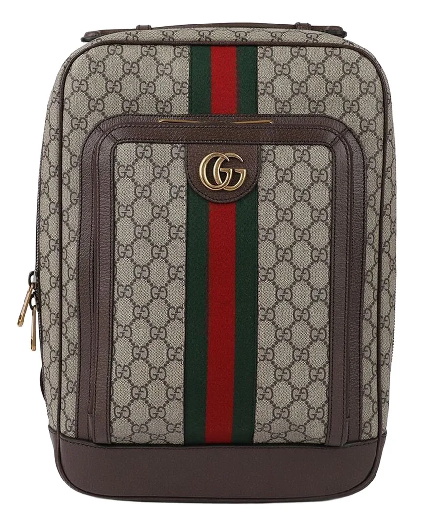 Brown Canvas Medium Backpack (authentic Pre-Loved) by Gucci