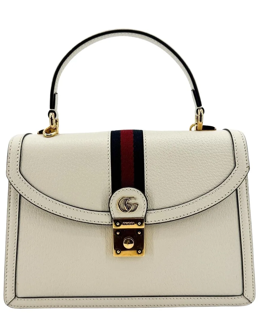 Gold Leather Ophidia Small Top Handle Bag (authentic Pre-Loved) by Gucci