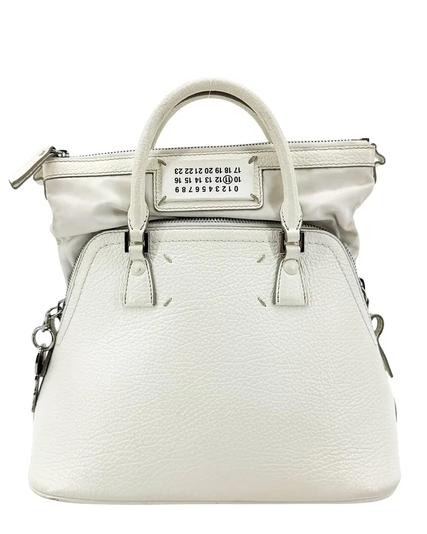 White Calfskin Leather 5Ac Small Crossbody (authentic Pre-Loved) by Maison Margiela