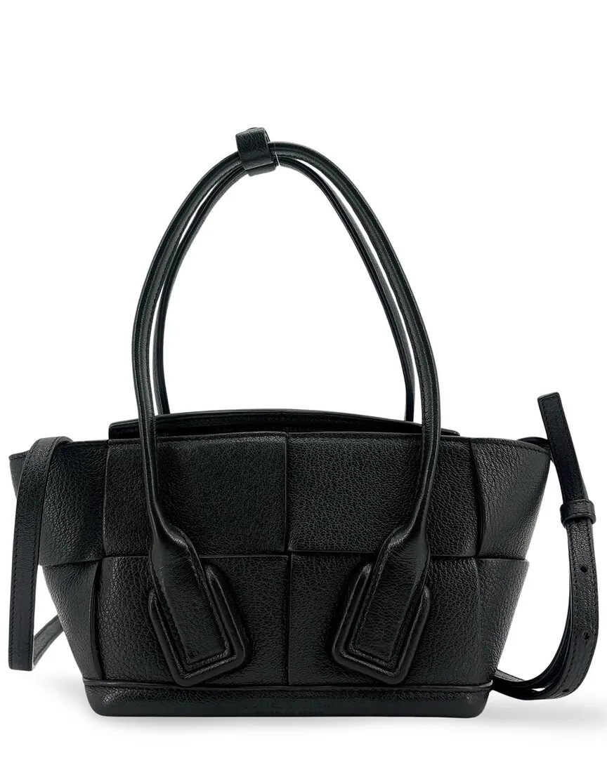 Black Calfskin Candy Arco Tote (authentic Pre-Loved) by Bottega Veneta