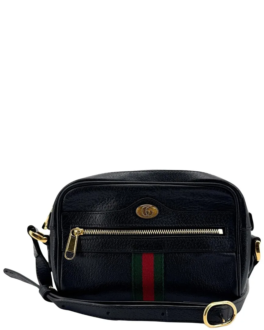 Black Leather Ophidia Mini Crossbody (authentic Pre-Loved) by Gucci