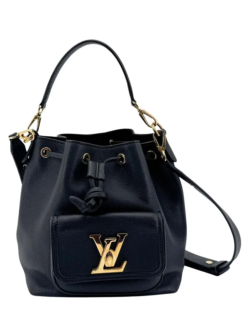 Black Calfskin Leather Lockme (authentic Pre-Loved) by Louis Vuitton