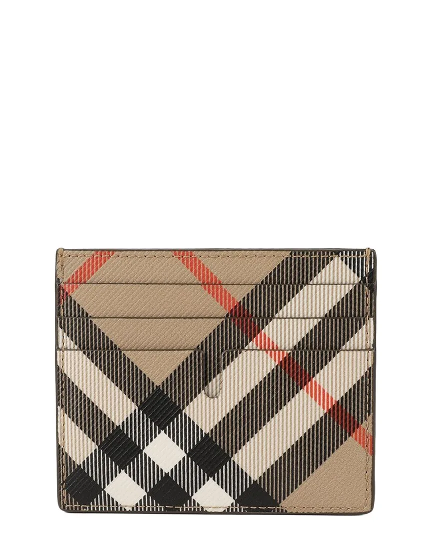 Brown Spandex Check Card Case (authentic Pre-Loved) by Burberry