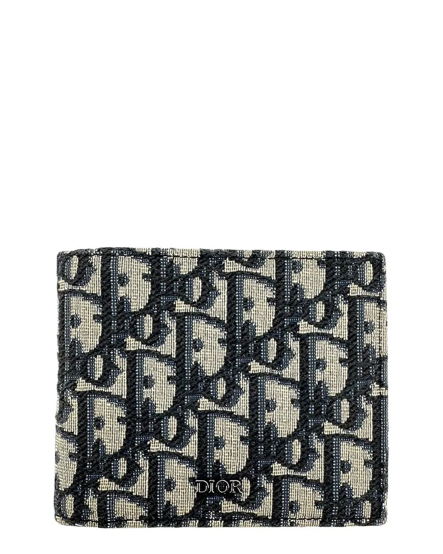 Beige Oblique Jacquard Wallet (authentic Pre-Loved) by Dior