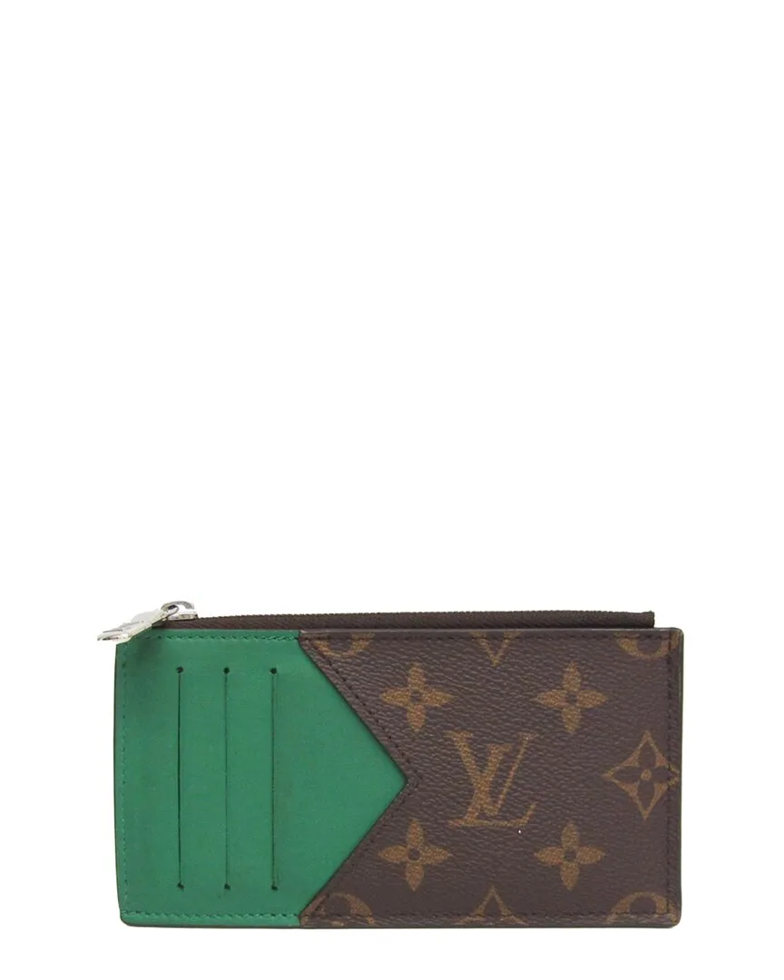 Brown & Green Monogram Canvas Coin Purse (authentic Pre-Loved) by Louis Vuitton
