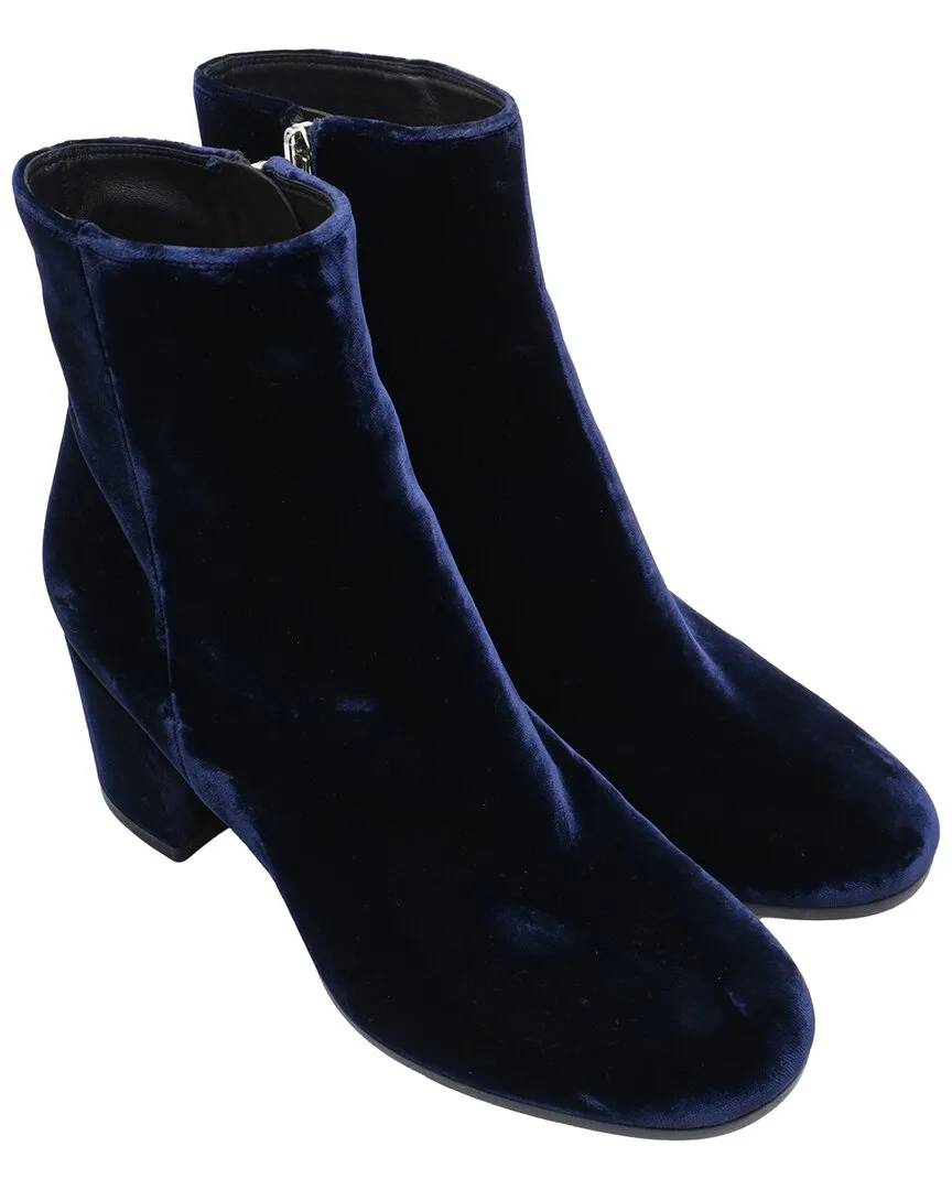 Velvet Round-Toe Bootie (authentic Pre-Loved) by Gianvito Rossi